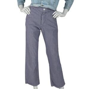 Vintage Houndstooth Twill Cottagecore French Chore Chef Workwear Trousers Pants